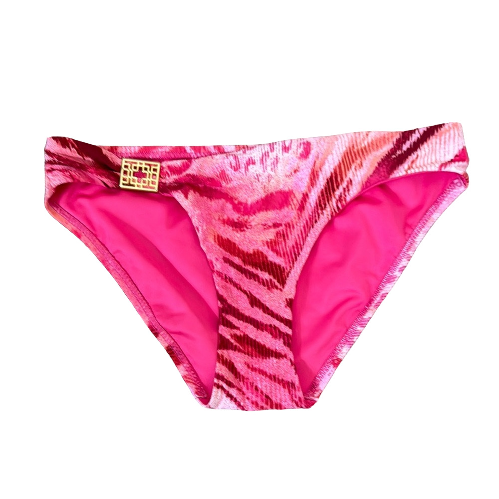 Natori Pink and Red Patterned Bikini Bottom SKU0396
